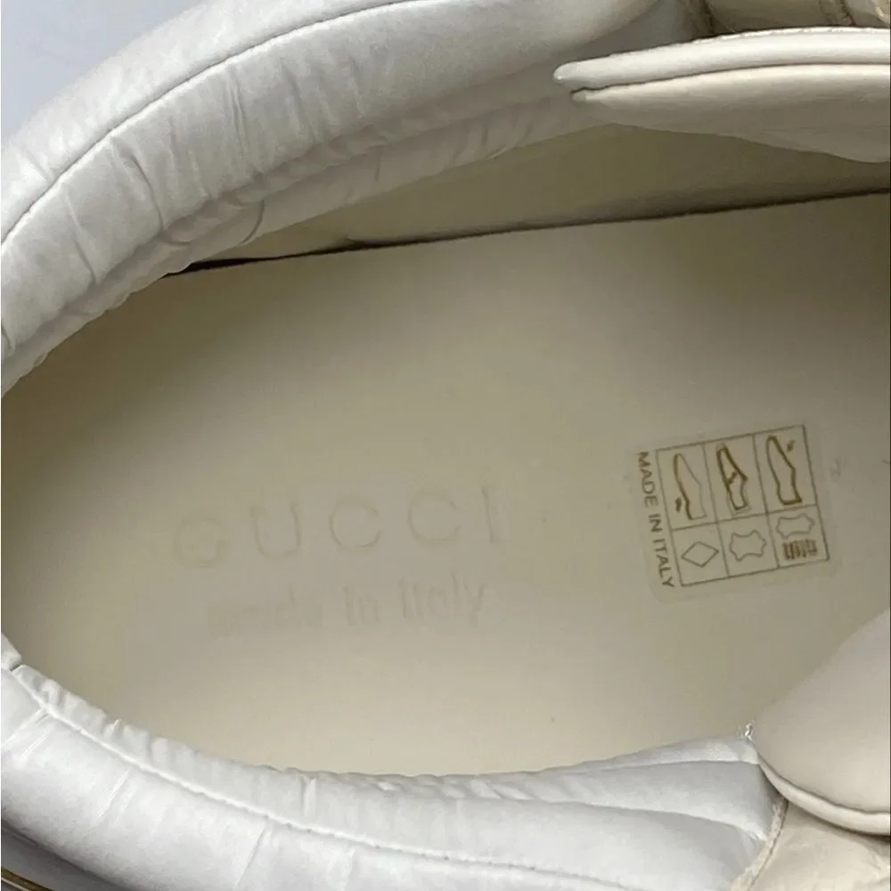 GUCCI Calfskin Ace Gucci Band Mens High Top Sneakers size 9.5/ US size 10.5
